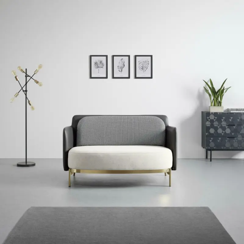 SOFA 'Manila', dunkelgrau/creme