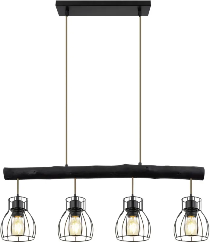 Hängeleuchte Mina in Schwarz max. 60 Watt