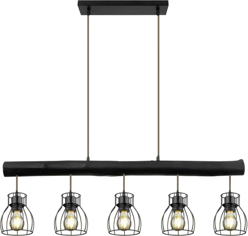 Hängeleuchte Mina in Schwarz max. 60 Watt