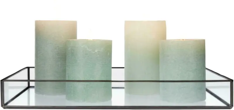 Dekotablett Glass in Schwarz