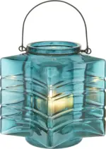 mömax Dornbirn - Ihr Trendmöbelhaus in Dornbirn Teelichthalter in Blau Ø/H: ca. 18/17,33 cm 'Celine'