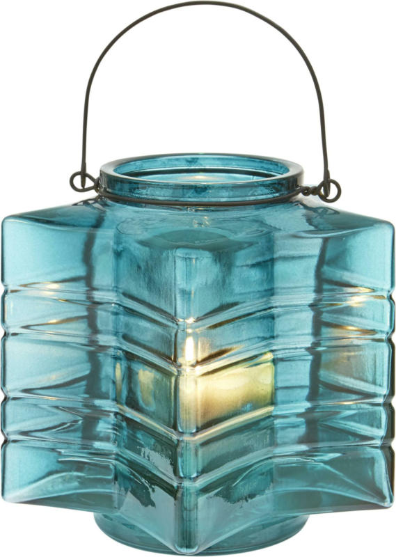 Teelichthalter in Blau Ø/H: ca. 18/17,33 cm 'Celine'