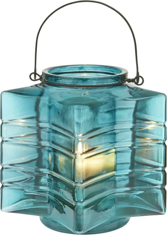 Teelichthalter in Blau Ø/H: ca. 18/17,33 cm 'Celine'