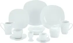 Kombiservice Dina in Weiß, 62-teilig