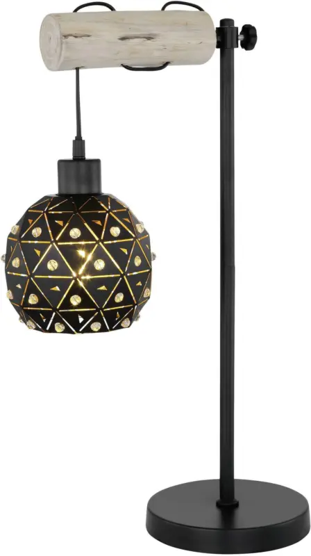 Tischleuchte Jodie in Schwarz max. 40 Watt