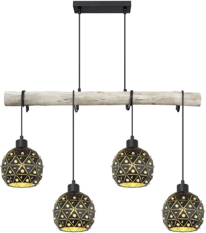 Hängeleuchte Jodie in Schwarz max. 40 Watt