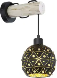 Wandleuchte Jodie in Schwarz max. 40 Watt Wandlampe