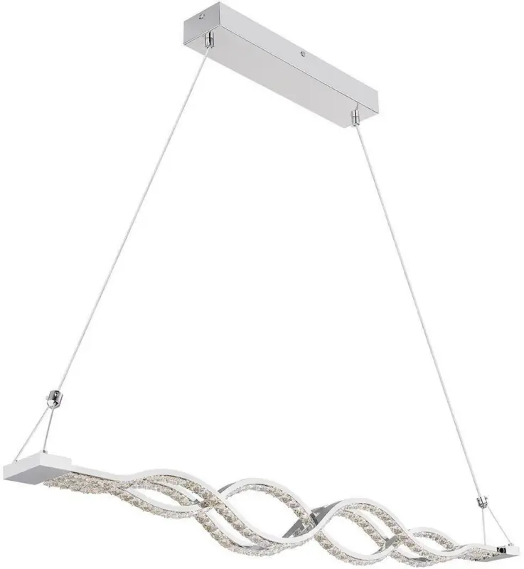 LED-Hängeleuchte Pilla in Chromfarben max. 30 Watt