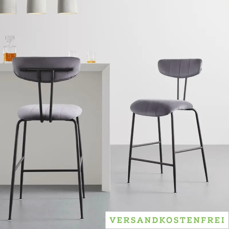 Barhocker 'Tylor', dunkelgrau