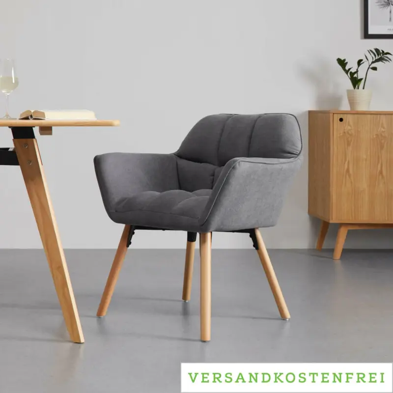 Armlehnstuhl 'Matthew', hellgrau