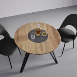 Esstisch 'Elias', Ø ca. 90 cm, aus Akazie