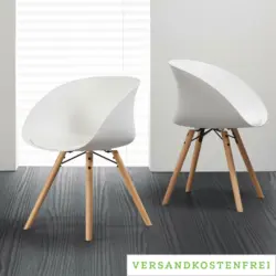 Armlehnstuhl 'Emely', weiß