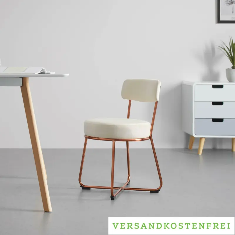 Stuhl 'Pamela', beige