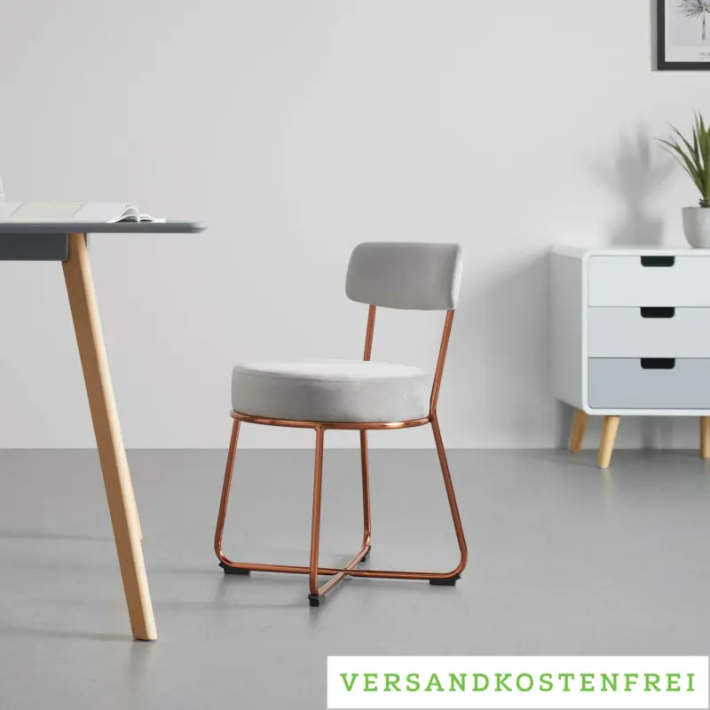 Stuhl 'Pamela', hellgrau