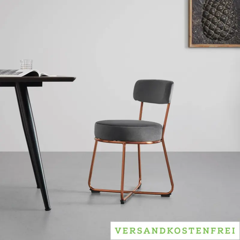 Stuhl 'Pamela', dunkelgrau