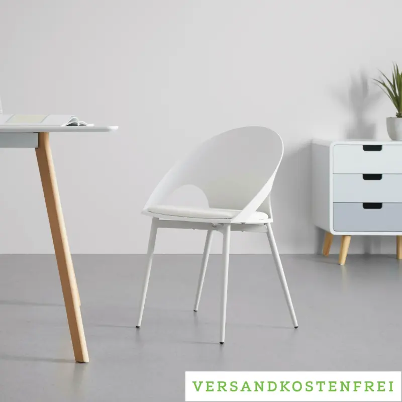 Armlehnstuhl 'Dori', weiß