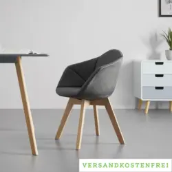 Stuhl 'Alicia', dunkelgrau