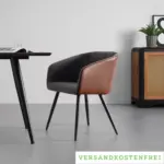 mömax STUHL 'Bianco', braun/dunkelgrau