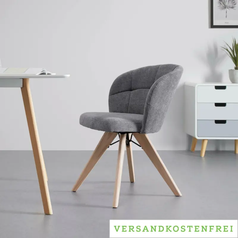 STUHL 'Maxy', drehbar, grau