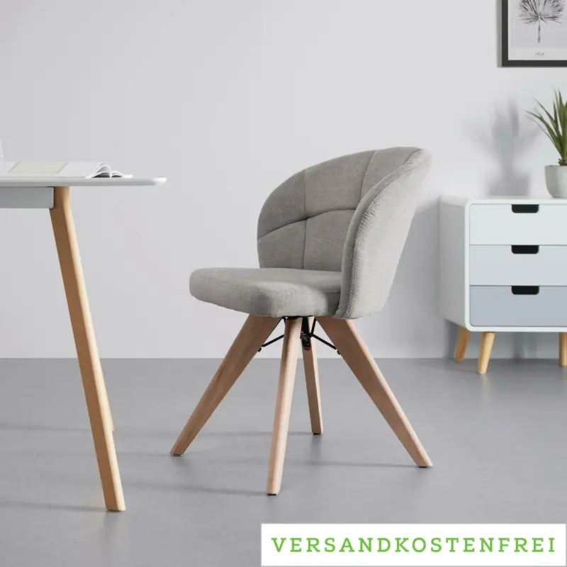 STUHL 'Maxy', drehbar, hellgrau