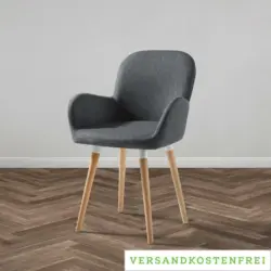 Armlehnstuhl 'Anne', dunkelgrau