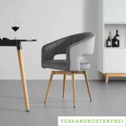 Stuhl 'Isabella', drehbar, grau