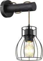 mömax Wandleuchte Mina in Schwarz max. 40 Watt Wandlampe