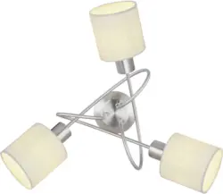 Deckenleuchte in Nickelfarben max. 25 Watt Deckenlampe