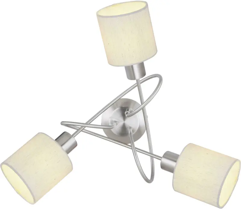 Deckenleuchte in Nickelfarben max. 25 Watt Deckenlampe