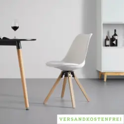 Stuhl 'Ricky 2', drehbar, weiß