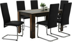 Tischgruppe Sandy Old Wood Nachbildung Schwarz B/h/t: Ca. 140x76x80 Cm