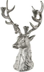 Kerzenhalter Deer in Silberfarben, ca. 30cm