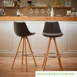 Barhocker 'Nelo', grau