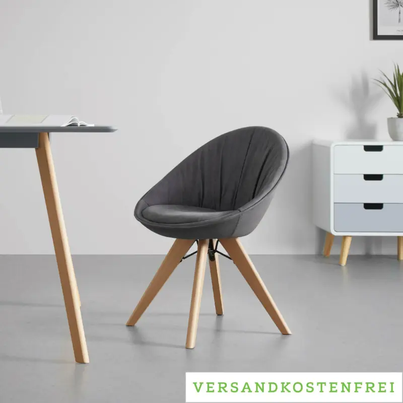 Armlehnstuhl 'Valera', dunkelgrau