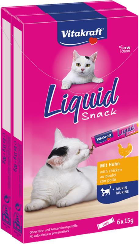 Vitakraft Duopack Cat Liquid-Snack Huhn & Taurin