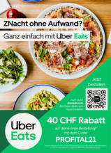 40 Franken Rabatt bei Uber Eats