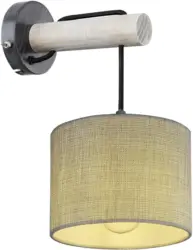 Wandleuchte Roger in Grau/Schwarz max. 40 Watt Wandlampe
