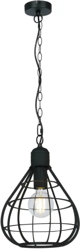 Hängeleuchte Clastra in Schwarz max. 60 Watt