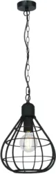 Hängeleuchte Clastra in Schwarz max. 60 Watt