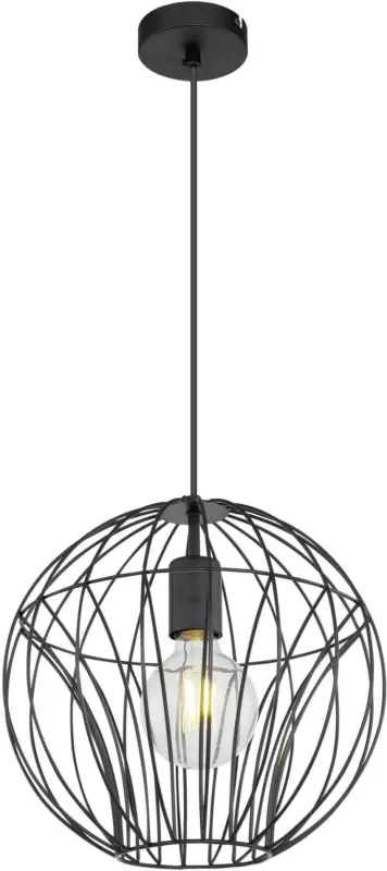 Hängeleuchte Dieter in Schwarz max. 60 Watt