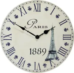 Wanduhr Eiffelturm Ø ca. 33cm
