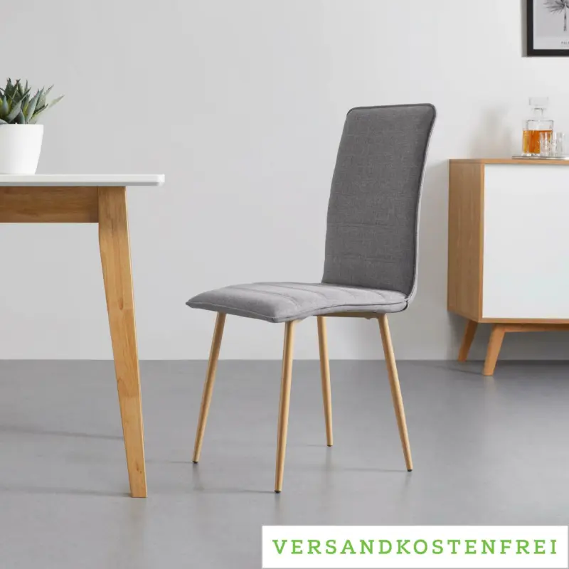 Stuhl 'Cilia', hellgrau