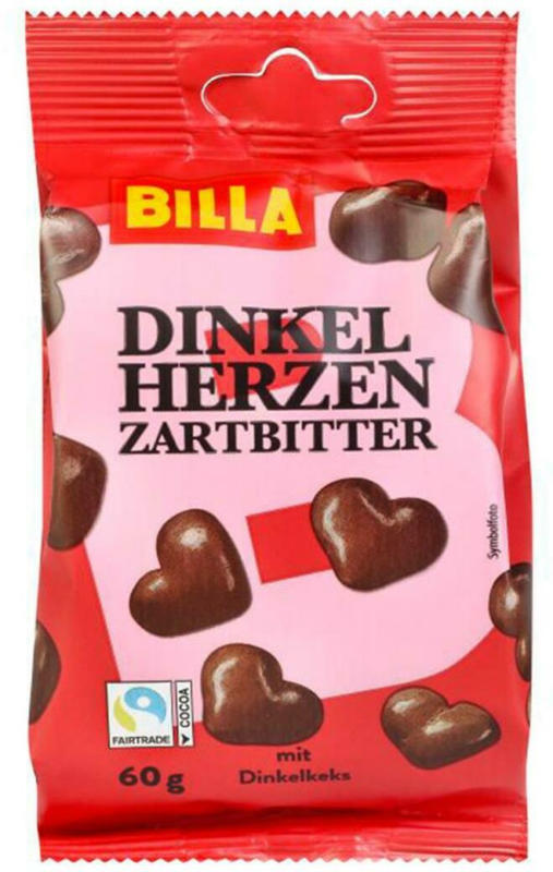 BILLA Dinkelherzen Zartbitter