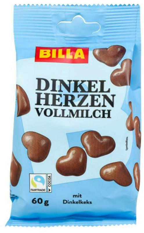 BILLA Dinkelherzen Vollmilch
