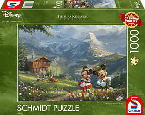 Thomas Kinkade: Disney - Mickey & Minnie in den Alpen (1000-teilig)