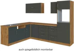 K&uuml;chenleerblock 'Sorrento' , Anthrazit