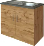 mömax Spülenunterschrank , Eichefarben