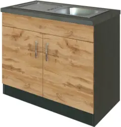 Spülunterschrank , *Eichefarben