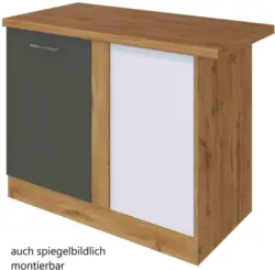Eckunterschrank , Anthrazit