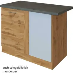 Eckunterschrank , Eichefarben